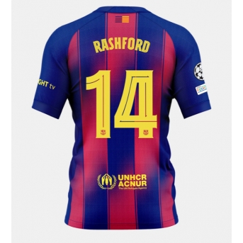 Billige Fotballdrakt Barcelona Marcus Rashford #14 Replika Hjemmedrakt 2025-26 Kortermet